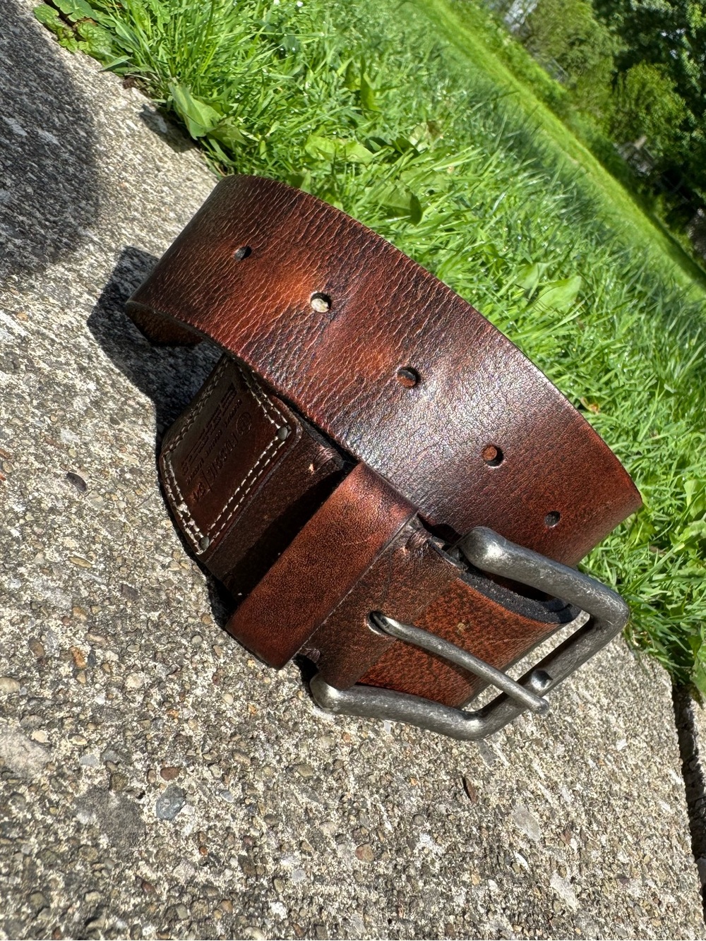 Fossil Genuine Brown Leather Belt Men’s Size 38 Classic Casual